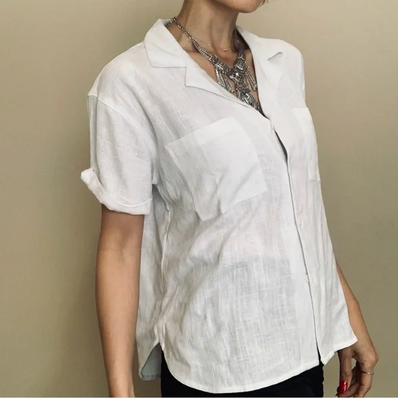 Brand new Linen button down shirt- no offer - Picture 4 of 10